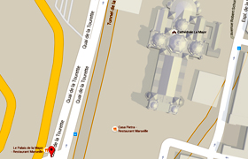 Plan d'acc&egrave;s &agrave; notre chocolaterie artisanale, &agrave; 100m du MuCEM, sous la cath&eacute;drale de La Major, Marseille 2&egrave;me