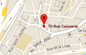 Plan d'acc&egrave;s &agrave; notre chocolaterie artisanale, quartier du Panier, Marseille 2&egrave;me